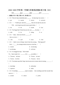 2022-2023学年第一学期八年级英语期末复习卷（03）