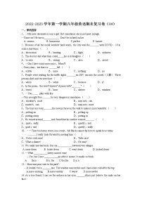 2022-2023学年第一学期八年级英语期末复习卷（04）