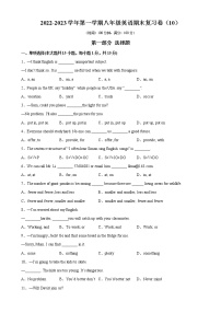 2022-2023学年第一学期八年级英语期末复习卷（10）