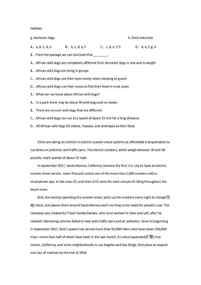 中考英语阅读理解专项训练03