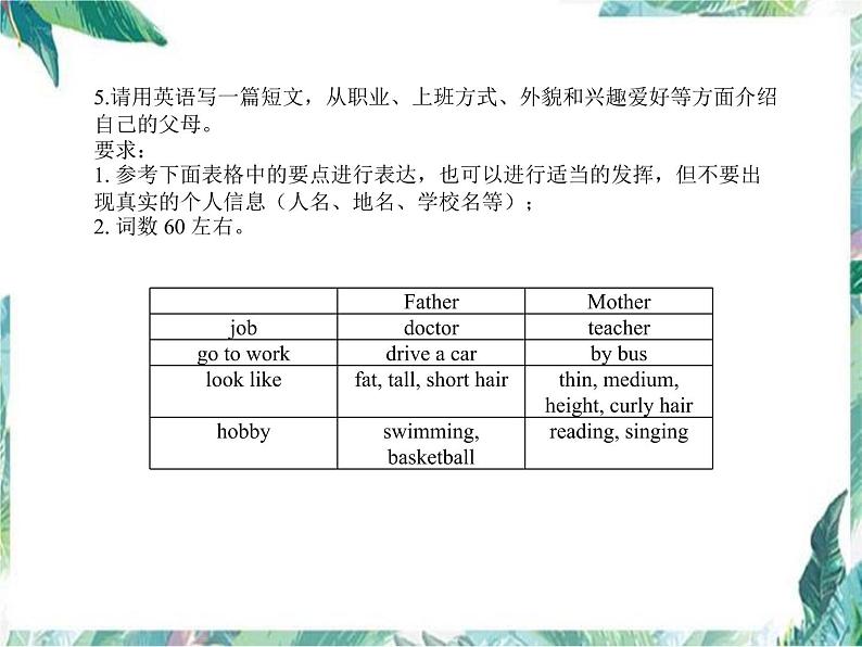 期末必考题书面表达专练 课件  2022-2023学年人教版英语七年级上册第8页