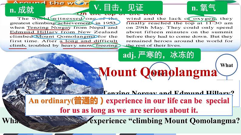 Module 2 Experiences Unit 3 Language in use 课件 2022-2023学年外研版八年级英语下册第5页