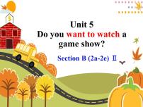 人教新目标 (Go for it) 版八年级上册Unit 5 Do you want to watch a game show?Section B图片ppt课件