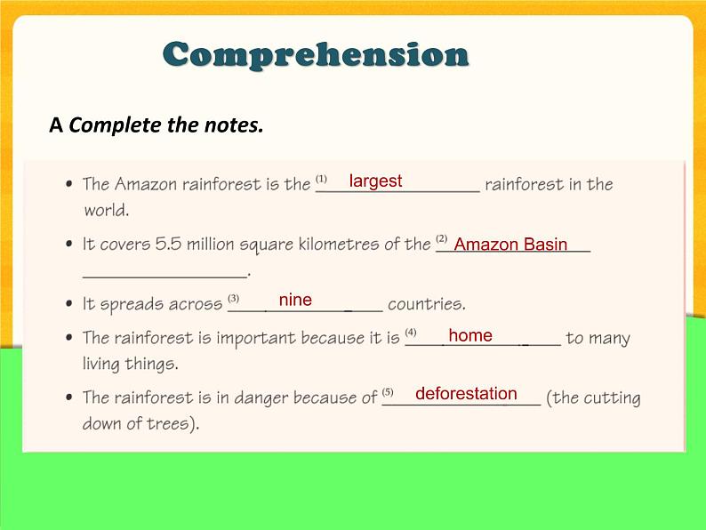 Unit 4 Save the trees-Period More practice Talk time 课件第7页