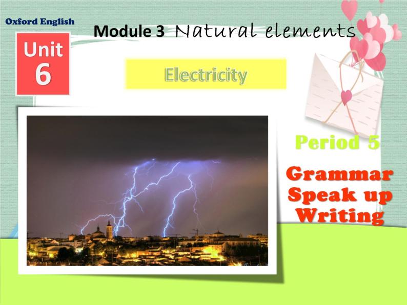 Unit 6 Electricity-Period Grammar Speak up Writing 课件01
