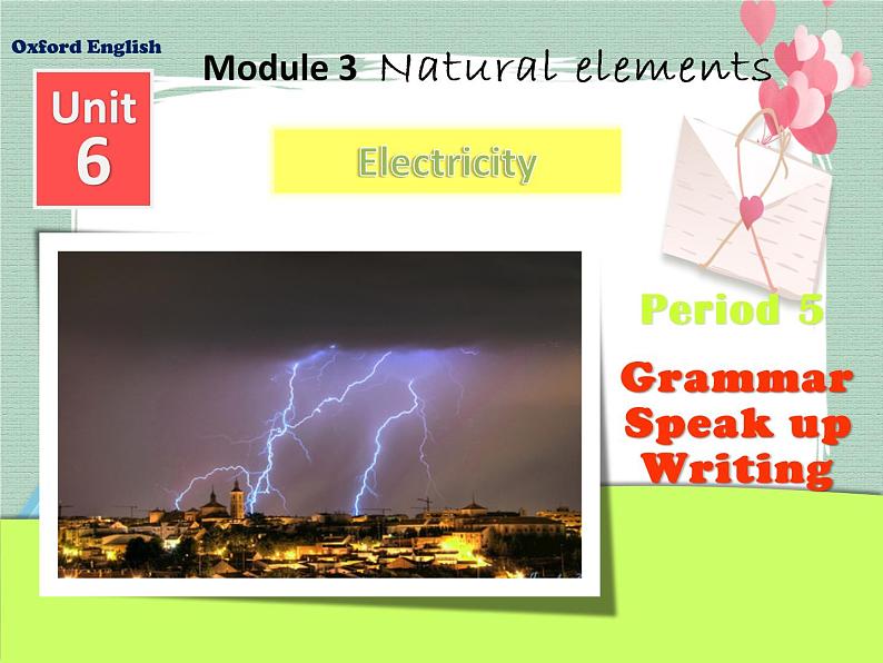 Unit 6 Electricity-Period Grammar Speak up Writing 课件01