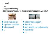 Module 9 Great inventions Unit 2 Will books be replaced by the Internet_課件2022-2023學年外研版英語九年級上冊