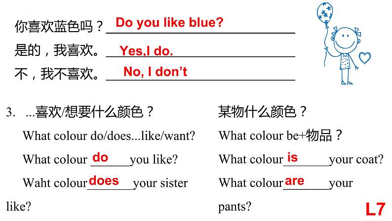 Unit 2 Colours and Clothes 复习课件2022-2023学年冀教版英语七年级上册06