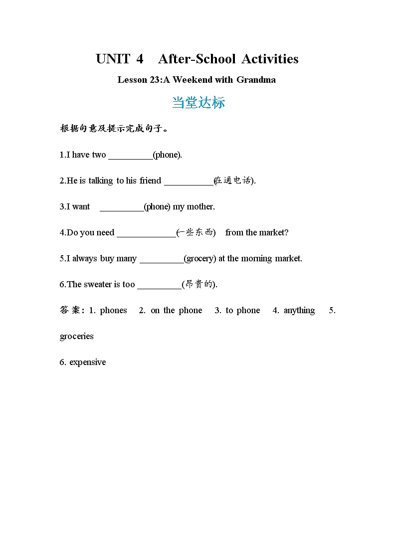Lesson 23 A Weekend with Grandma（课件PPT+教案+练习）01