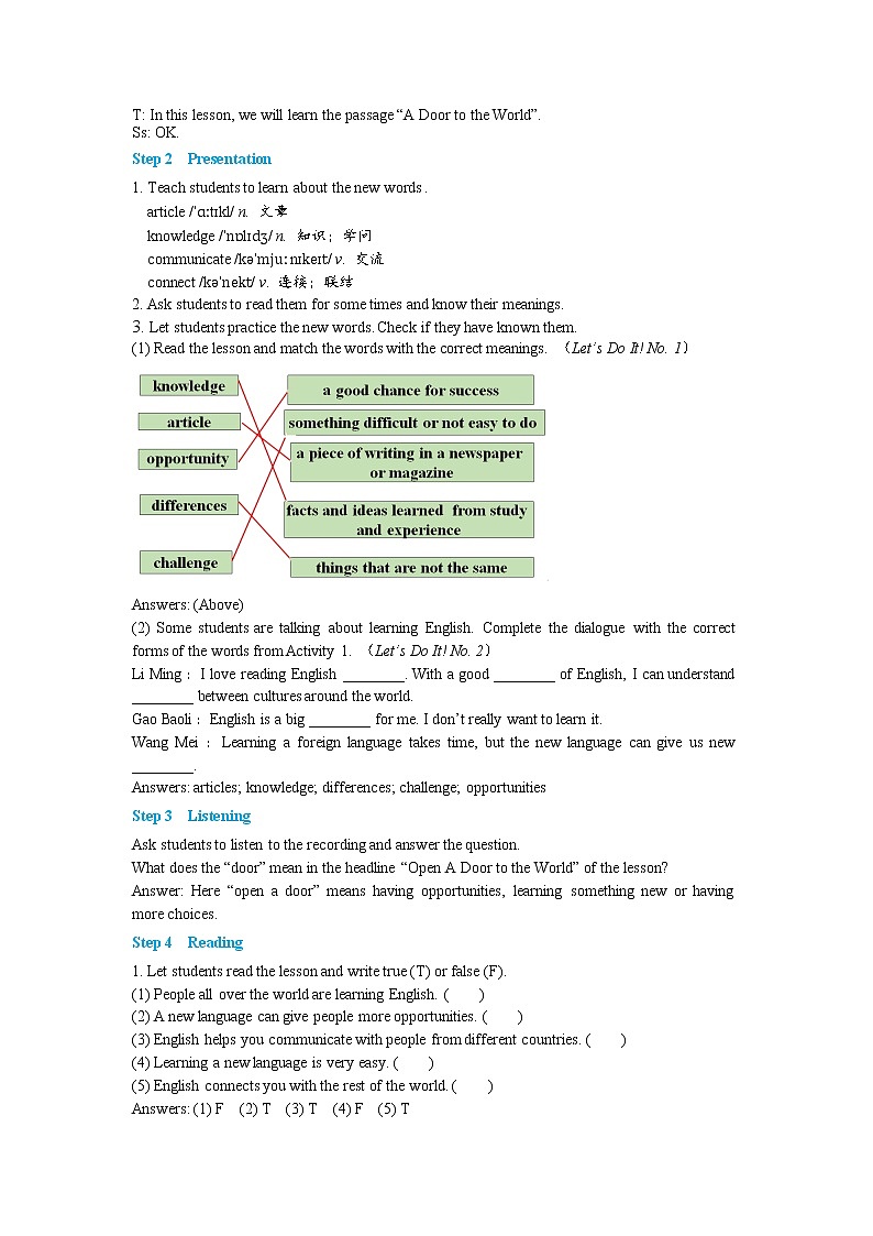 Lesson 29 A Door to the World（课件PPT+教案+练习）02