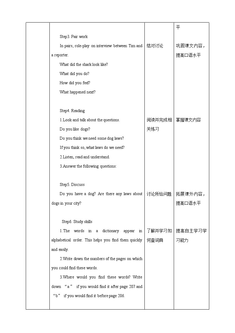 Module 2 Unit 3 Period 4 More practice and culture corner 教学设计第2页