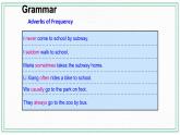 Unit 5 Our school life Topic 1 I usually come to school by subway Section D 课件+教案+练习+音视频