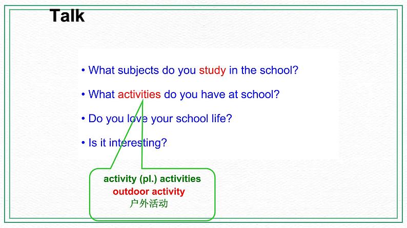 Unit 5 Our school life Topic 3 My school life is very interesting Section C 课件+教案+练习+音视频04