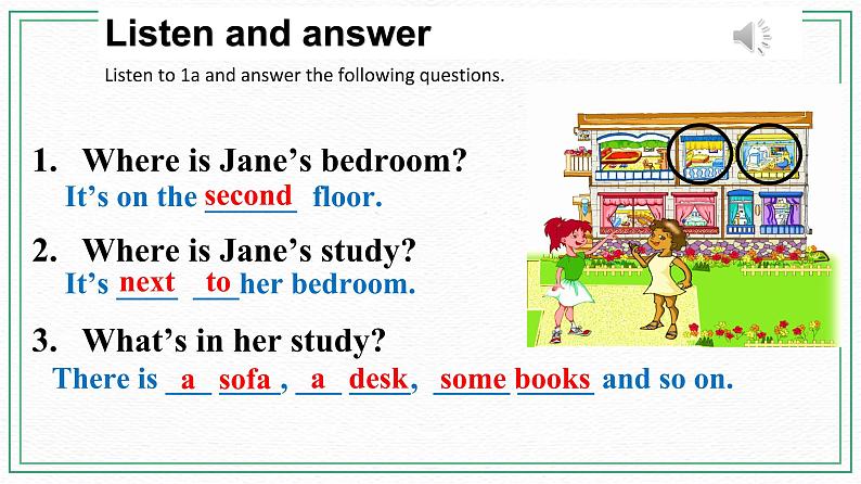 Unit 6 Topic 1  There is a study next to my bedroom. Section A课件+教案+音频08