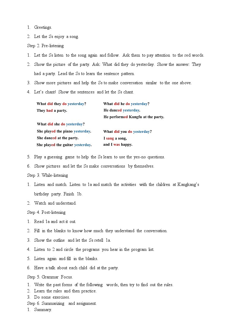 Unit 7 Topic 3 Everyone had a good time. Section A课件+教案+音视频02