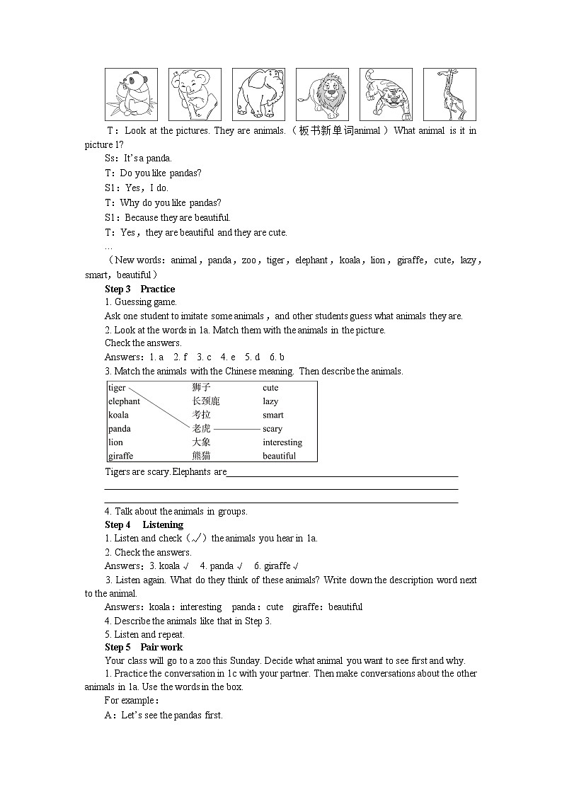 UNIT 5 Period 1 （Section A 1a-1c）第2页