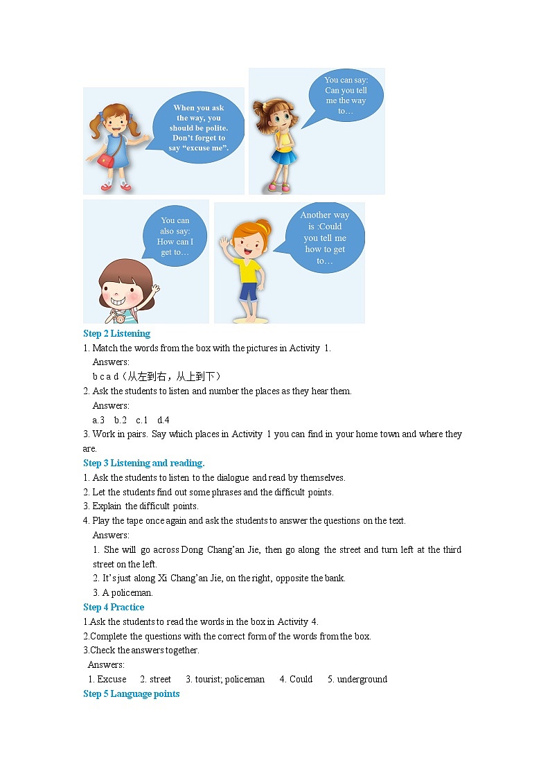 Module 6 Unit 1Could you tell me how to get to the National Stadium（课件PPT+教案+练习）02