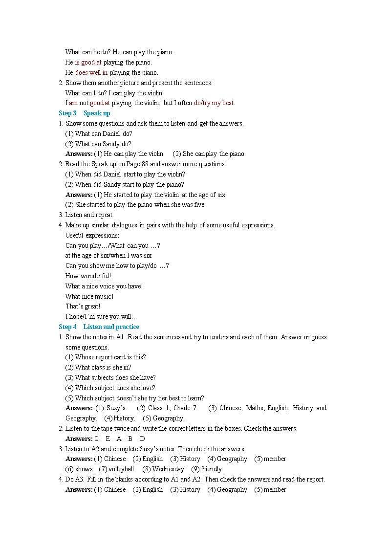 Unit 7 Abilities  Integrated skills＆Study skills（课件PPT+教案+练习）02