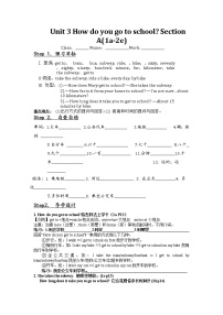 初中英语人教新目标 (Go for it) 版七年级下册Section A导学案