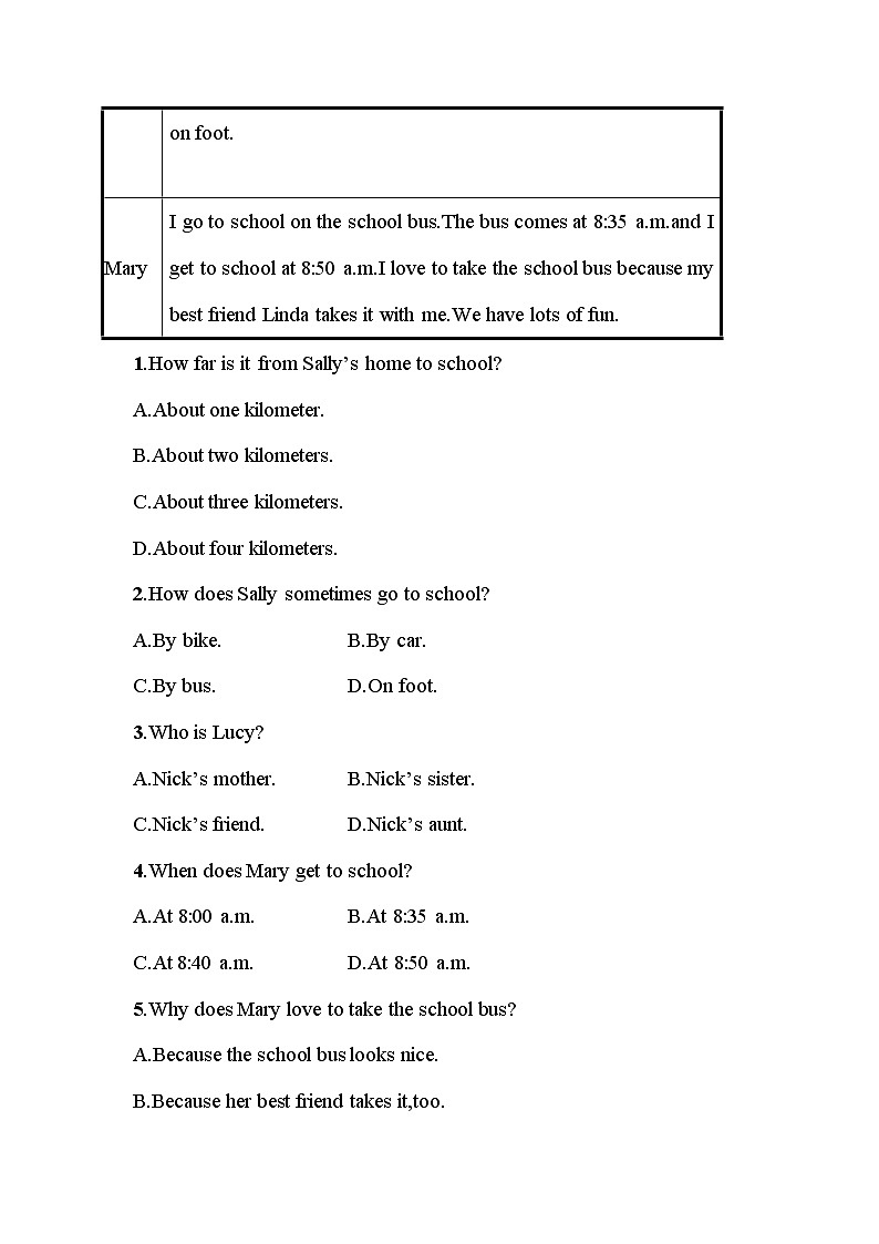 7年级下册英语人教版Unit 3 Section B   课时练习103