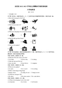 四川省安岳县2022-2023学年八年级上学期期末学业质量检测英语试卷(含答案)
