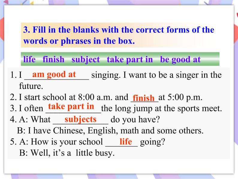 Unit 3 School Life Lesson 13  How Is School Going_ 课件＋音频08