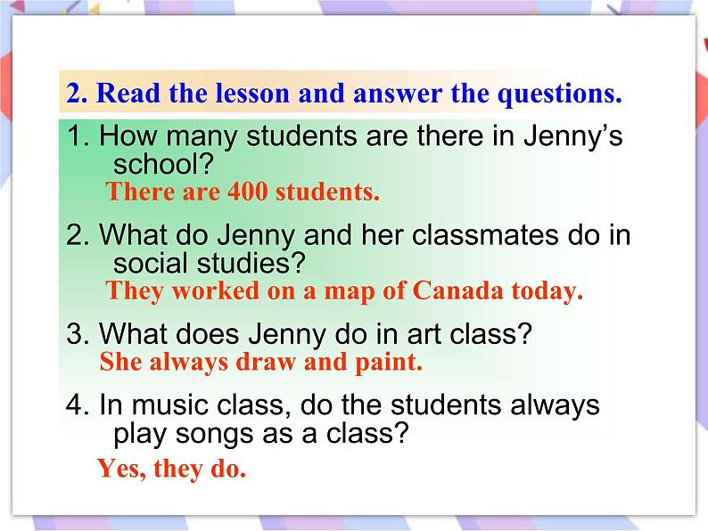 Unit 3 School LifeLesson 14  Jenny's School Life 课件＋音频07