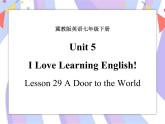 Unit 5 I Love Learning English! Lesson 29 A Door to the World 课件