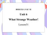 Unit 6 Seasons Lesson 31 What Strange Weather! 课件＋音视频