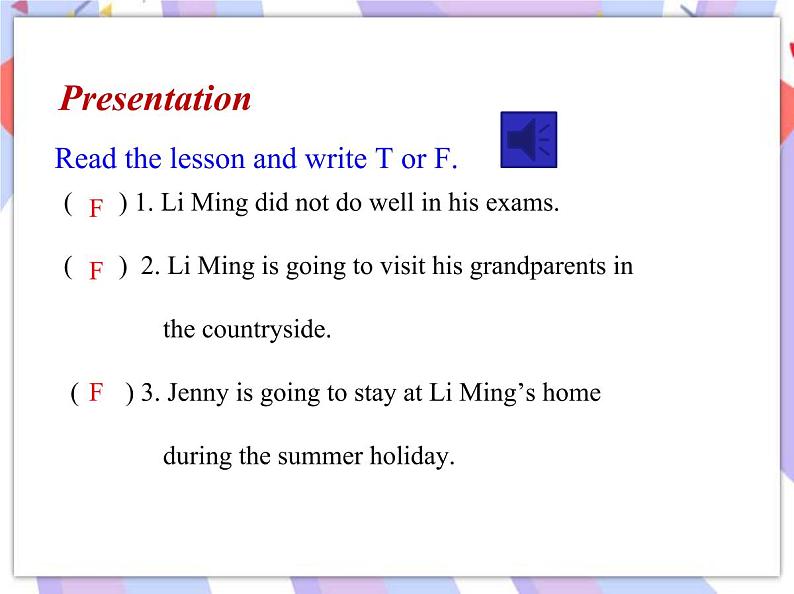 Unit 8 Summer Holiday Is Coming! Lesson 48 Li Ming's Summer Holiday 课件＋音频07