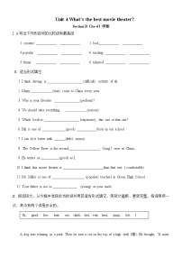 初中英语人教新目标 (Go for it) 版八年级上册Section B学案