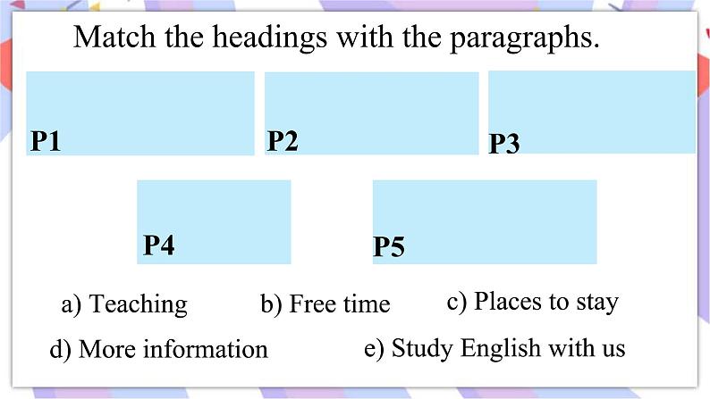 Module 7 Unit2 Fill out our form and come to learn English in Los Angeles. 课件05