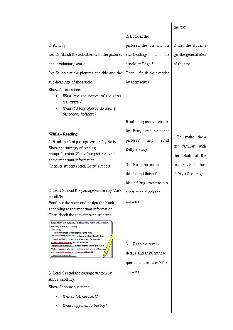 Unit 1 Helping those in need Period 1 Reading I 课件+导学案+教学设计02
