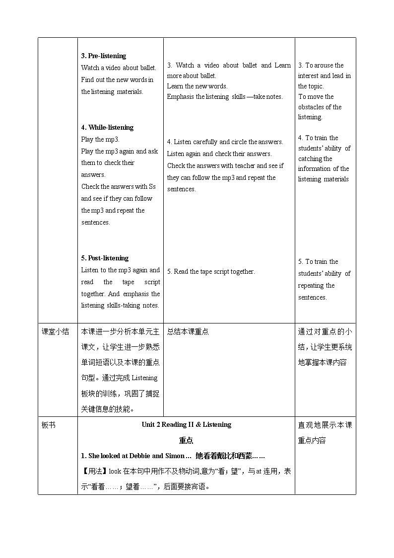 Unit 2 Body language Period 2 Reading II&Listening 课件+导学案+教学设计02