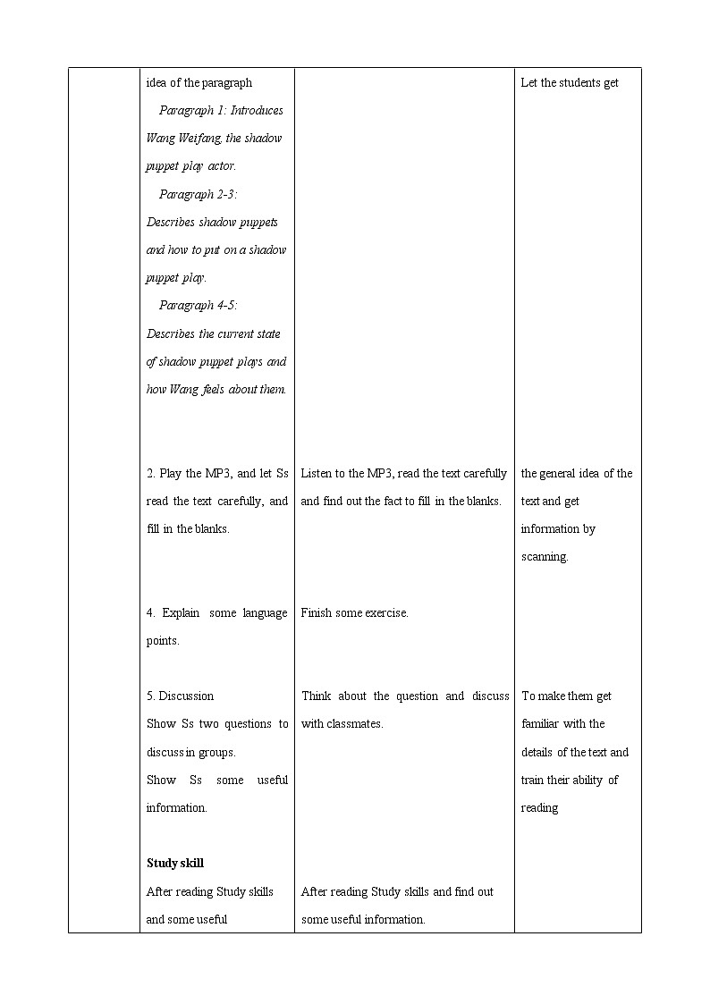 Unit 3 Traditional skills Period 4 More Practice,Study Skills & Culture Corner课件+导学案+教学设计02