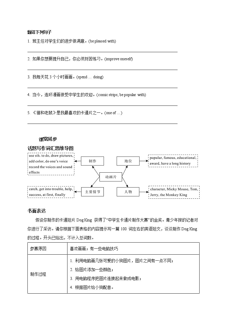 Unit 4 Cartoons and comic strips Period 5 Speaking & Writing 课件+导学案+教学设计02