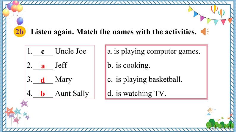 人教新目标七下英语  Unit 7 SectionA（2a-2d）课件08