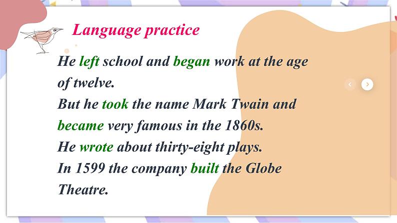 Module9 Life history Unit 3Language  in use.  课件08