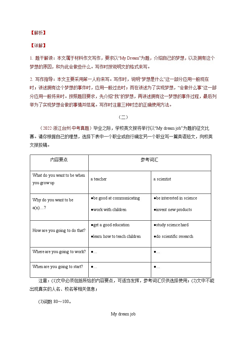 专题05 理想-备战中考英语热点话题满分作文强化训练第2页