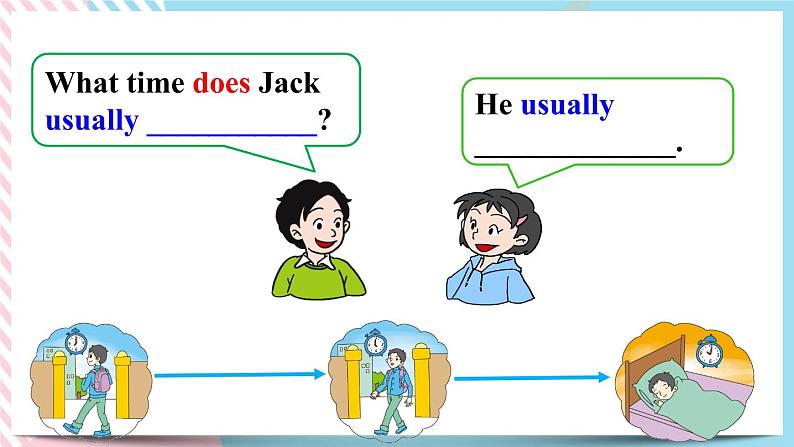 Unit 2 What time do you go to school？Section A (grammar focus-3c) 课件+音视频（送教案练习）07