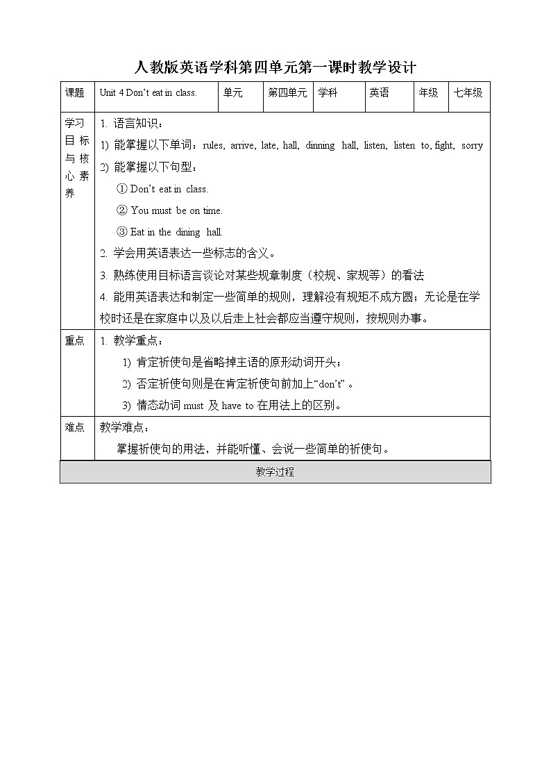Unit 4 Don't eat in class. Section A (1a-2d) 课件+音视频（送教案练习）01