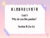 Unit 5 Why do you like pandas？Section B (1a-1e)课件+音视频（送教案练习）