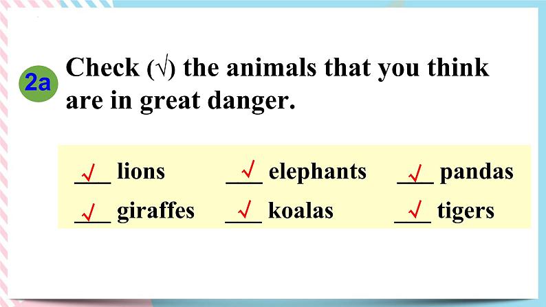 Unit 5 Why do you like pandas？SectionB (2a-selfcheck)课件+音视频（送教案练习）06