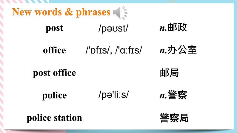 Unit 8 Is  there a post office near here？SectionA（课件+音视频）（送教案练习）03