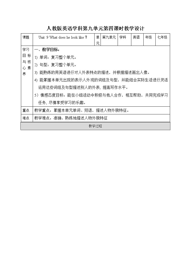 Unit 9 What does he look like？Section B（课件+音视频）（送教案练习）01
