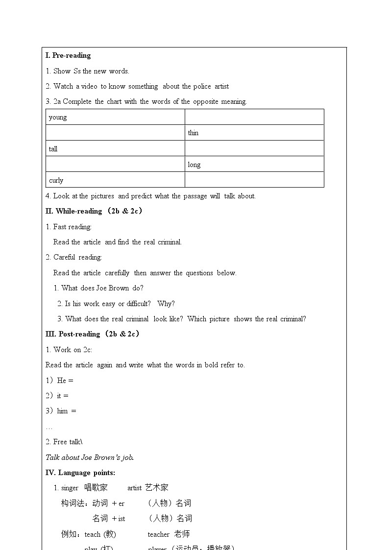 Unit 9 What does he look like？Section B（课件+音视频）（送教案练习）02