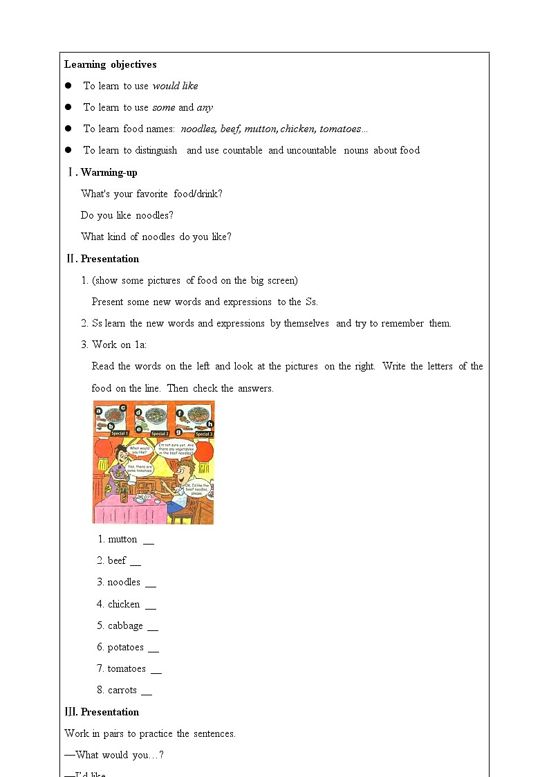 Unit 10I'd like some noodles. Section A 课件+音视频（送教案练习）02