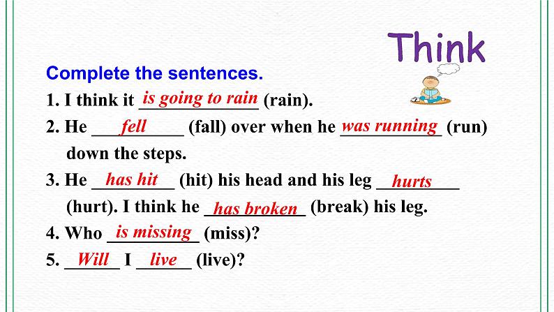 Module 5 Look after yourself Unit 3 Language in use. 课件+音频+练习05