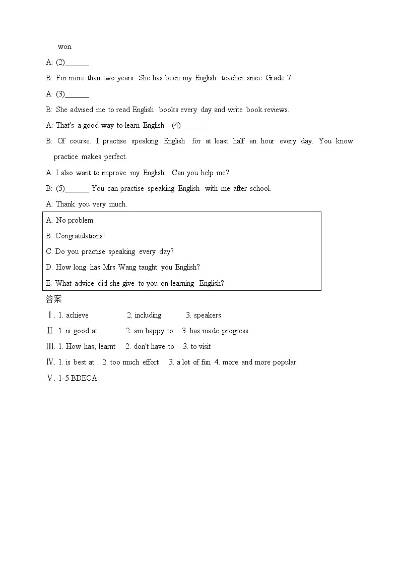 Module 7 Unit 1 Have you ever been to an English corner课件+练习+音频02