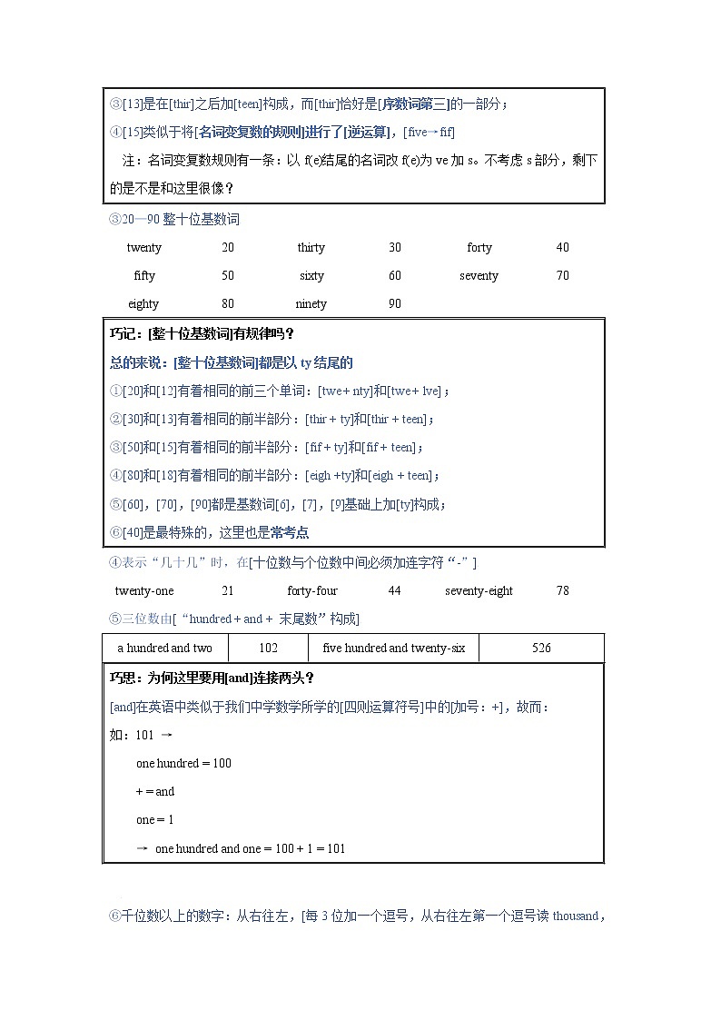 04 数词专题 -中考英语语法专题精讲精练02